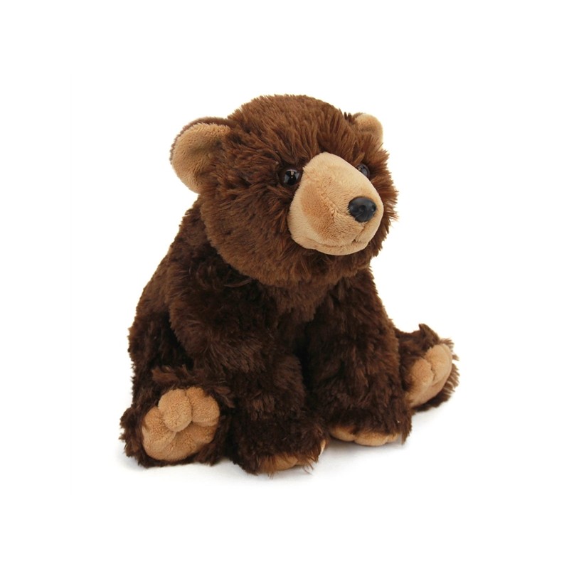 Ours brun assis - peluche 30 cm