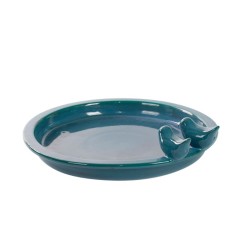 Abreuvoir en céramique Ø 39 cm - Bleu pétrole
