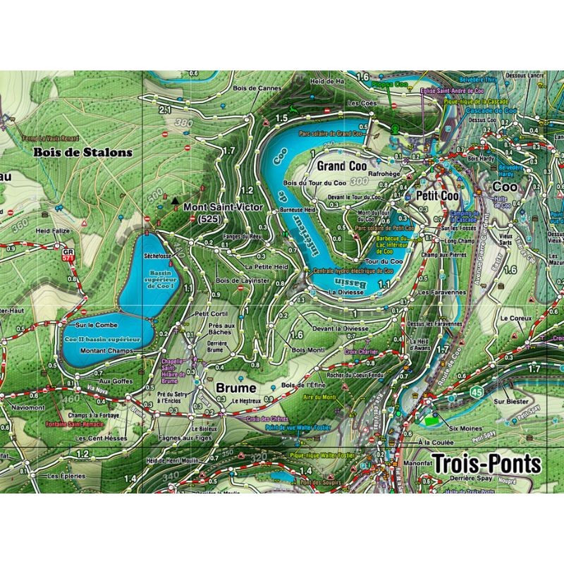 Carte de randonnée - Mini-Ardenne - Coo Carte de randonnée - Mini-Ardenne - Coo