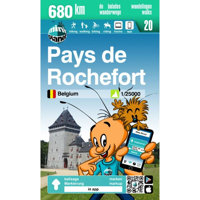 Carte de randonnée - Mini-Ardenne - Pays de Rochefort