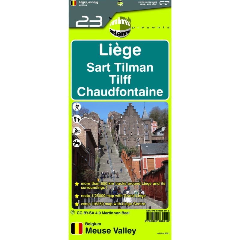Carte de randonnée - Mini-Ardenne - Liège