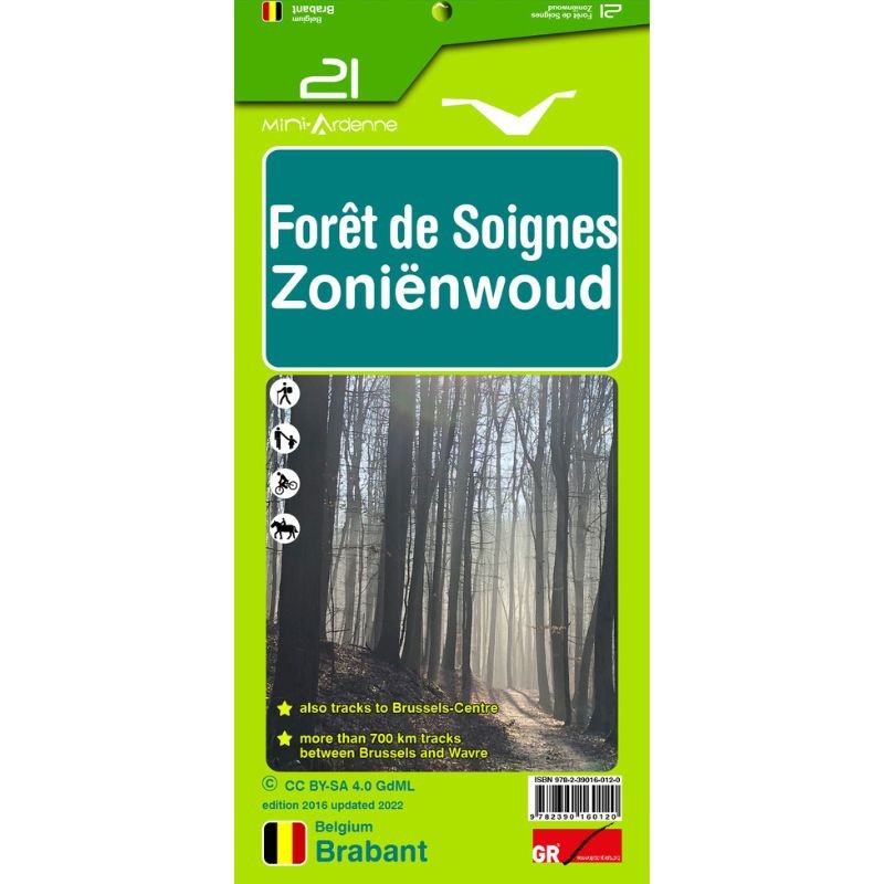 Carte de randonnée - Mini-Ardenne - Forêt de Soignes