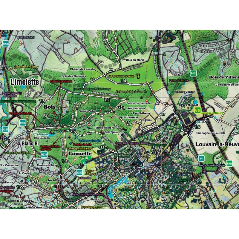 MA24 - Louvain-la-Neuve - Mini-Ardenne - Carte de randonnée MA24 - Louvain-la-Neuve - Mini-Ardenne - Carte de randonnée