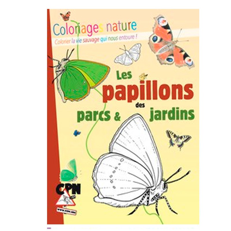 Coloriages nature - Les papillons des parcs et jardins