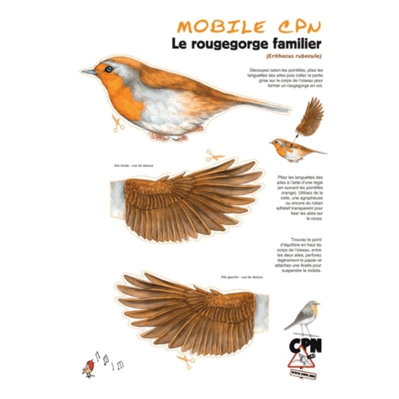 Lot de 4 mobiles CPN Oiseaux Lot de 4 mobiles CPN Oiseaux
