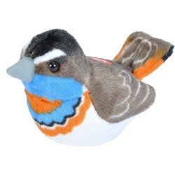 Peluche sonore - Gorgebleue à miroir Peluche sonore - Gorgebleue à miroir