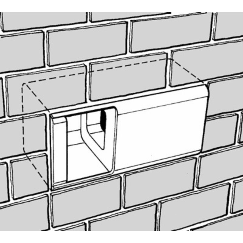 Nichoir de façade à intégrer - Béton de fibres végétales/Béton de bois - Schwegler (1HE - 631/8)