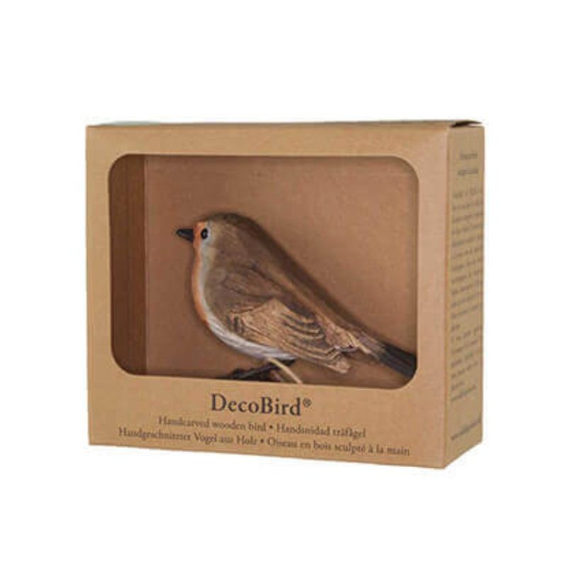DecoBird Rouge-gorge - Statuette en bois