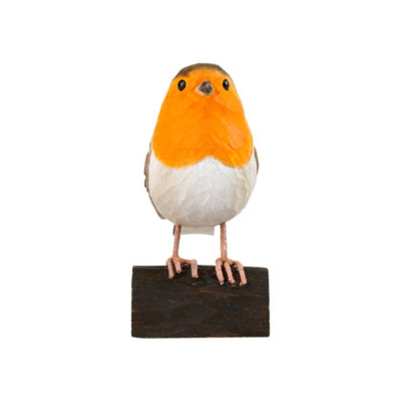 DecoBird Rouge-gorge - Statuette en bois