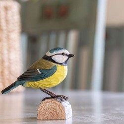 DecoBird Mésange bleue - Statuette en bois