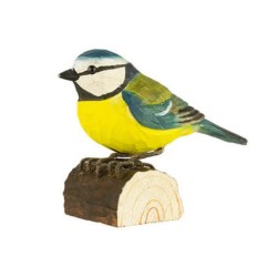 DecoBird Mésange bleue - Statuette en bois