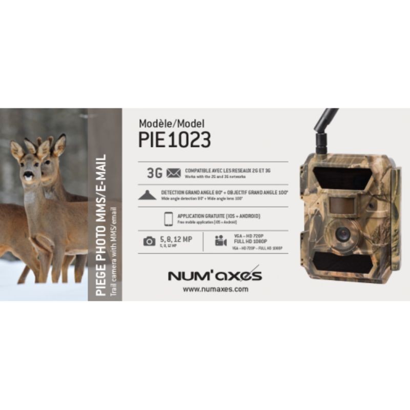 Num'axes PIE1023 - 3G + carte Sim - Piège photographique