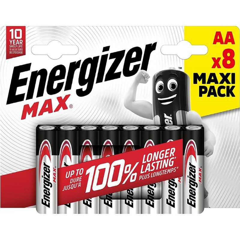 Energizer Piles LR06/AA Max+Power - Lot de 8