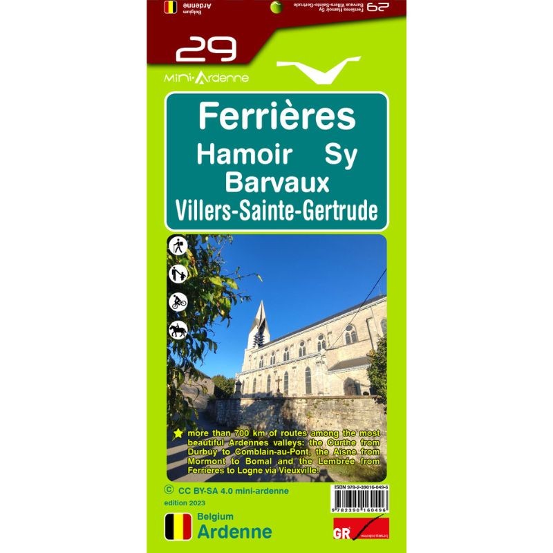 Carte de randonnée - Mini-Ardenne - Ferrières