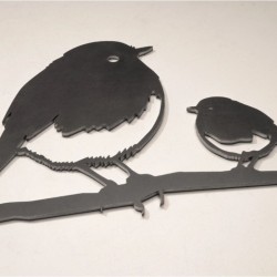 Rouge-Gorge et son oisillon - Metalbird Rouge-Gorge et son oisillon - Metalbird