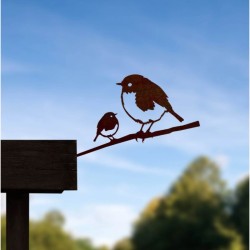 Rouge-Gorge et son oisillon - Metalbird