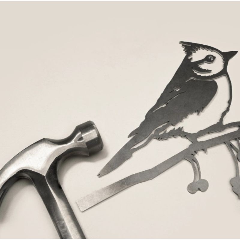 Mésange huppée en métal - Metalbird