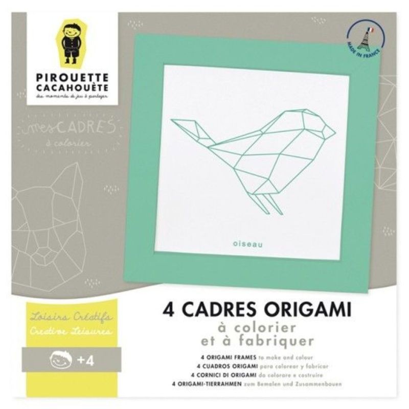 Kit créatif  ”Mes Tableaux Animaux Origami” à colorier