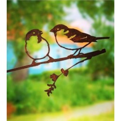 Couple de moineaux - Metalbird