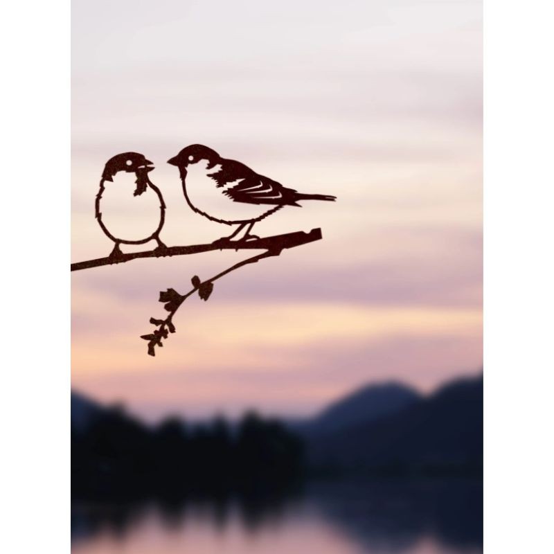 Couple de moineaux - Metalbird