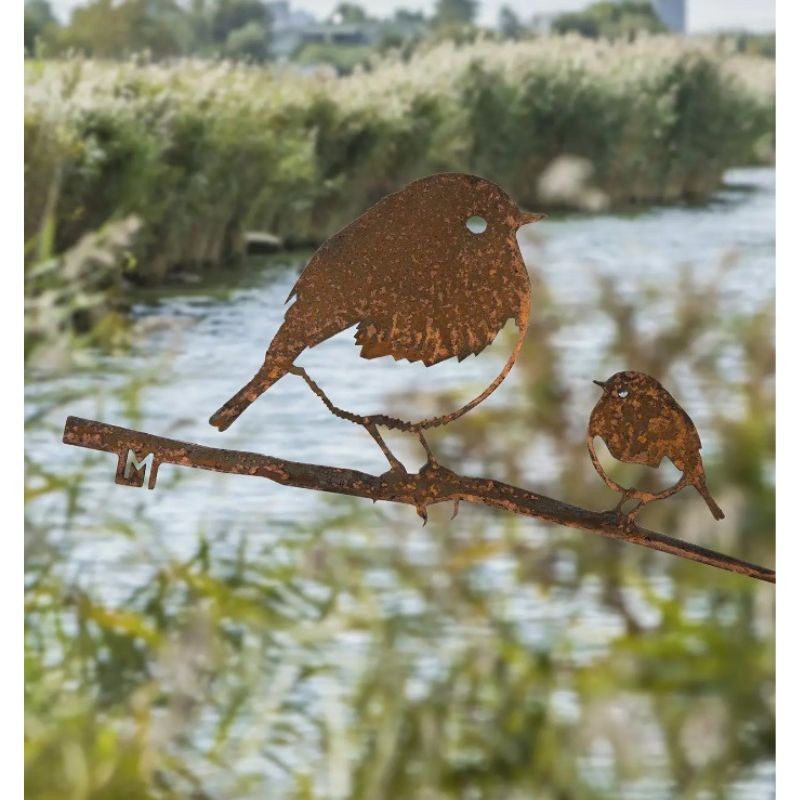 Rouge-Gorge et son oisillon - Metalbird Rouge-Gorge et son oisillon - Metalbird