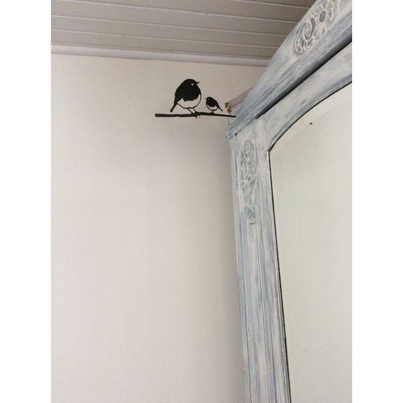 Rouge-Gorge et son oisillon - Metalbird Rouge-Gorge et son oisillon - Metalbird