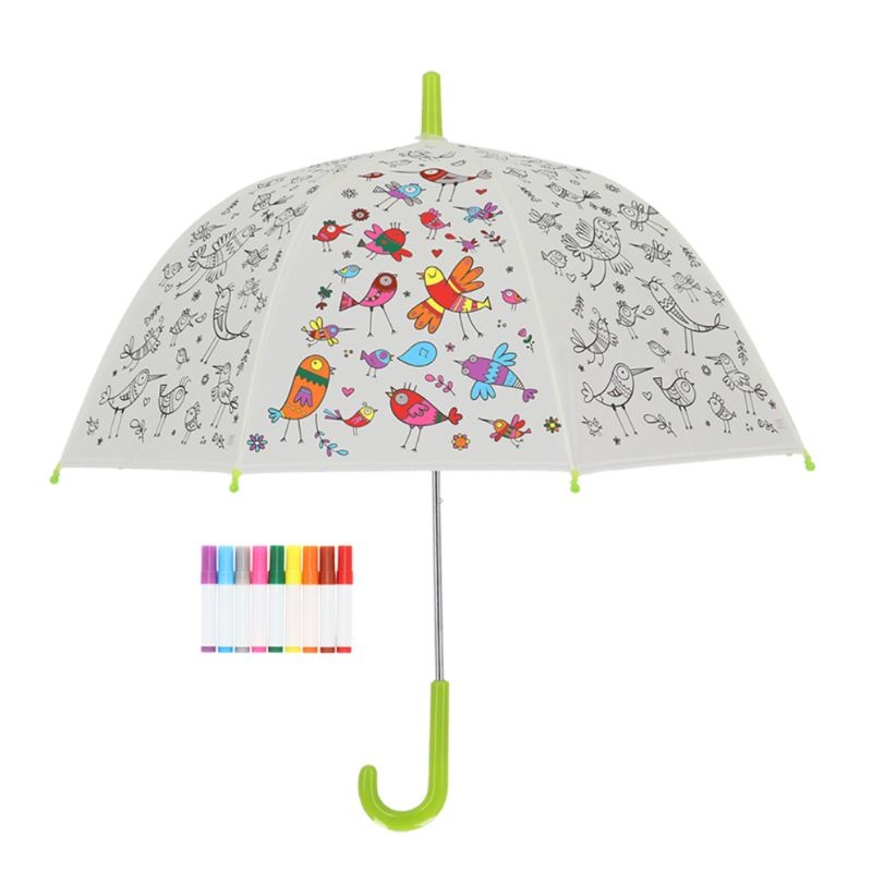 Parapluie à colorier - "Oiseaux"