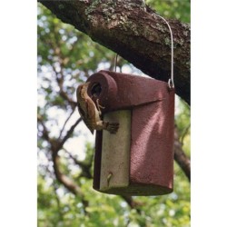 Nichoir pour mésanges avec protection contre prédateurs 34mm - Béton de bois - Schwegler (3SV - 122/1)