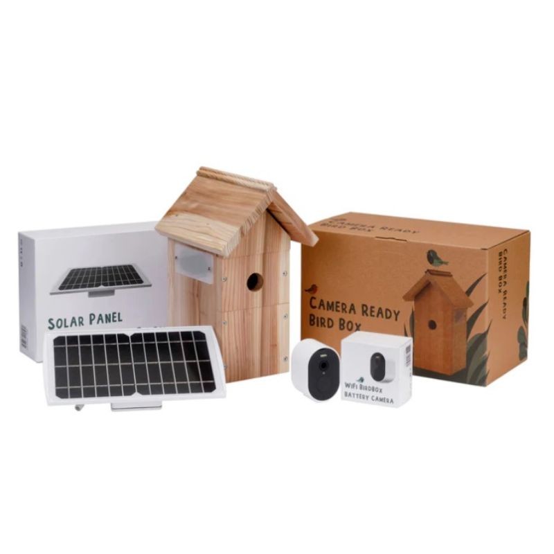 Nichoir avec caméra Wifi "Bird Box" + Panneau solaire - Cèdre rouge Nichoir avec caméra Wifi "Bird Box" + Panneau solaire - Cèdre rouge