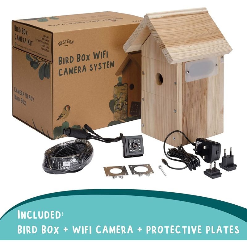 Nichoir avec caméra Wifi "Bird Box" - Cèdre rouge