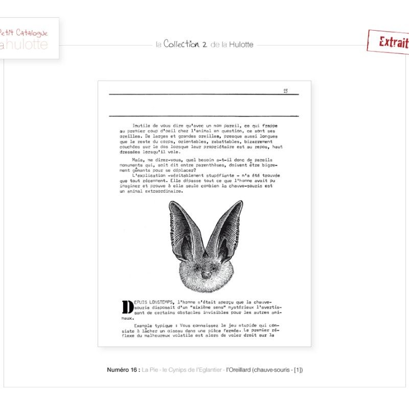 La Hulotte N°16 : La Pie - Le Cynips de l'Eglantier - L'Oreillard (chauve souris [1])