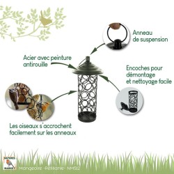 Mangeoire "Pétillante" - Pour cylindres ou boules de graisse