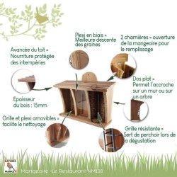 Mangeoire "Le Restaurant" - Graines, graisse et arachides