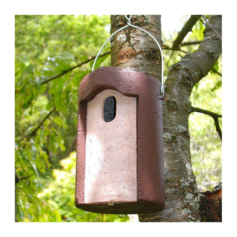 Nichoir à trou ovale 29 x 55 mm en béton de bois - Toit plat - Schwegler (1B - 108/5) Nichoir à trou ovale 29 x 55 mm en béton de bois - Toit plat - Schwegler (1B - 108/5)