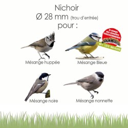 Nichoir "La Cabane" - Ø 28mm Nichoir "La Cabane" - Ø 28mm
