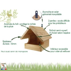 Nichoir "Le Chalet" - Semi-ouvert