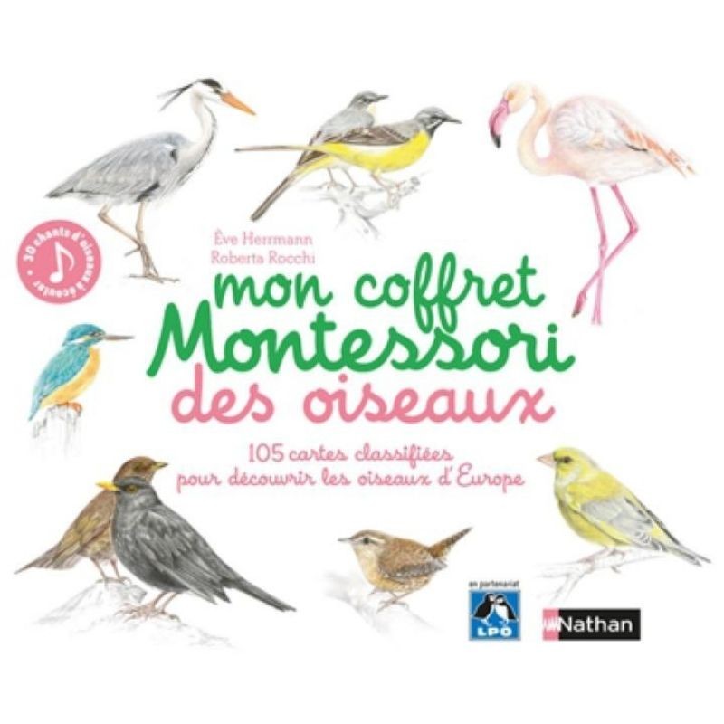 Mon coffret Montessori des oiseaux - 105 cartes classifiées pour découvrir les oiseaux d'Europe