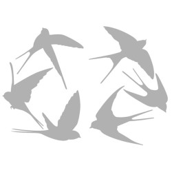 Autocollants anticollisions - Hirondelles en vol