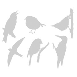 KPDJCYGG Stickers Anti Collision pour Vitres Autocollant de protection des  oiseaux de véranda Stickers fenêtre oiseaux de jardin Stickers Muraux