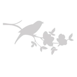 Grand autocollant anticollisions - Oiseau sur branche