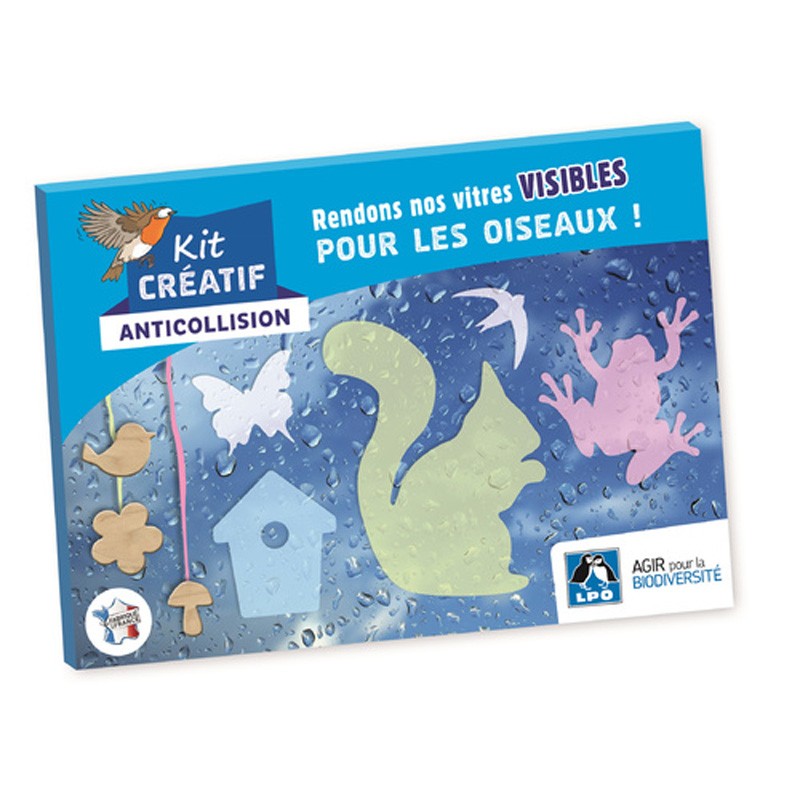 Kit créatif anticollisions Grenouille - Nichoir - Fleur - Ecureuil