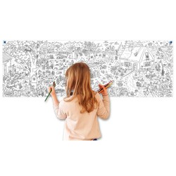 Frise de coloriage 4 saisons au jardin - Un coloriage géant pour les enfants !