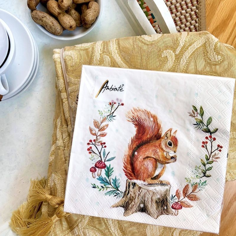 Serviettes "Stockage pour l'hiver" - Cocktail