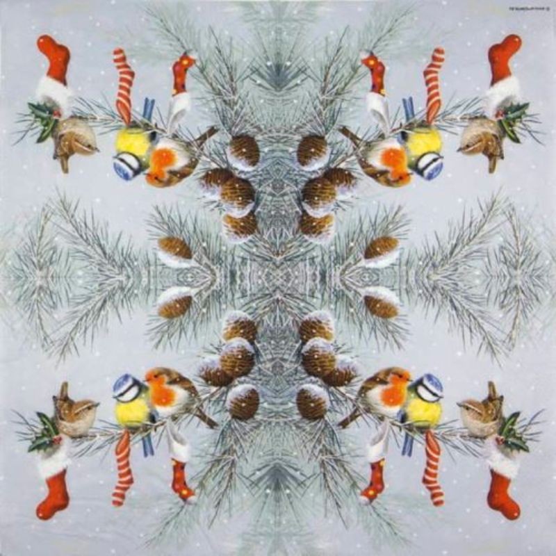 Serviettes "Chaussettes de Noël" - Cocktail