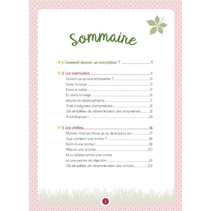 Crottes et empreintes de mammifères sauvages - Mon petit guide Nature