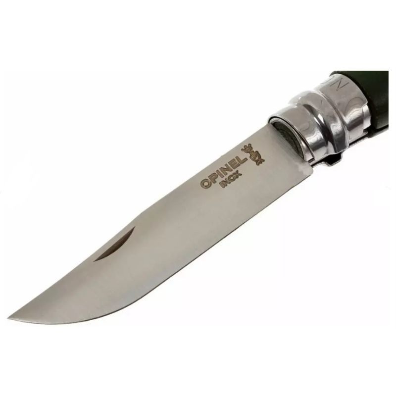 Couteau de poche Opinel "Colorama" N°08 - Inox - Kaki ou Rouge Couteau de poche Opinel "Colorama" N°08 - Inox - Kaki ou Rouge