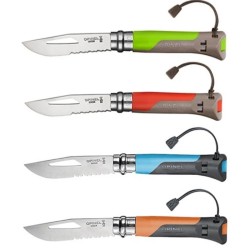 Couteau de poche Opinel "Outdoor" N°08 Inox - Bleu ou Orange