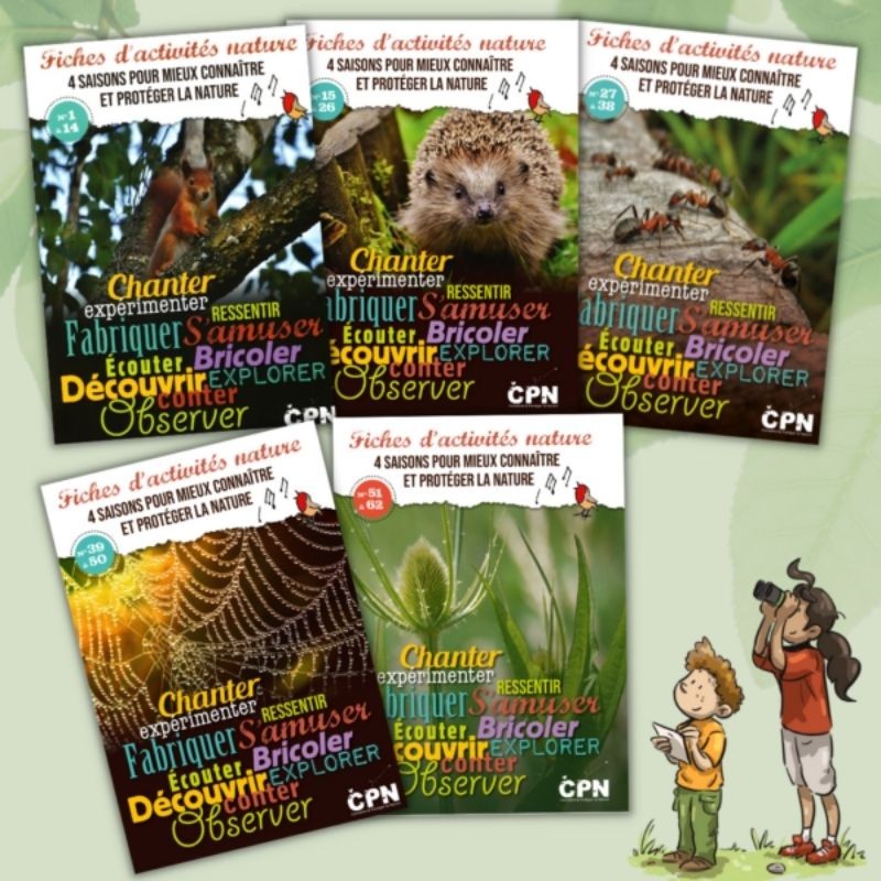 Pochette n°3 de 12 fiches d’activités nature