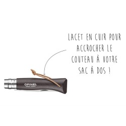Couteau de poche Opinel "Colorama Baroudeur" N°08 - Inox - Noir/Bleu foncé/Bordeau