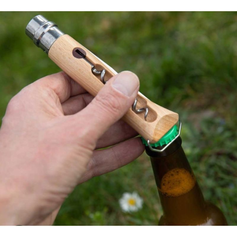 Couteau de poche tire-bouchon & décapsuleur Opinel Nº10 - Inox Couteau de poche tire-bouchon & décapsuleur Opinel Nº10 - Inox